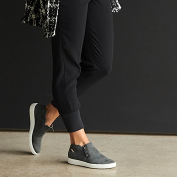 Ecco Pale Blue Low Bootie Size Zip Suede Leather Boot Sneaker Size 10 - Picture 10 of 12